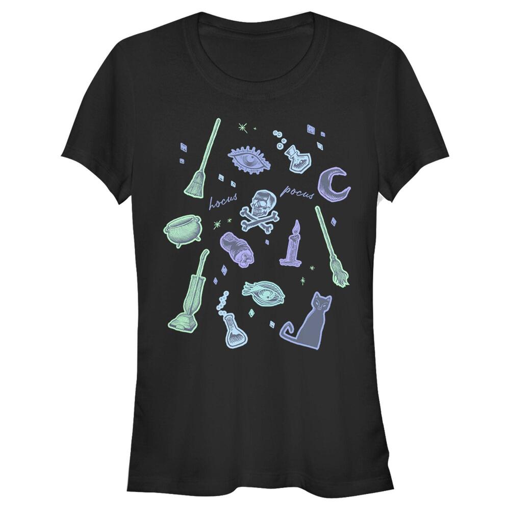 Juniors Hocus Pocus Witchy Symbols Tshirt